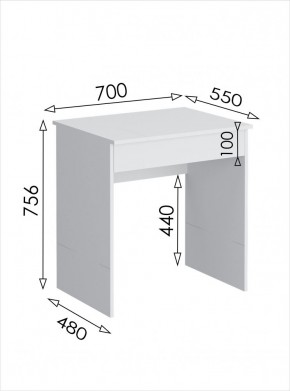 Стол письменный мини с ящиком Париж в Талице - talica.mebel24.online | фото 3