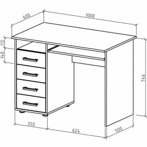 Стол письменный Остин в Талице - talica.mebel24.online | фото 3