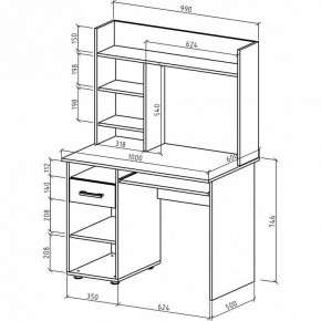 Стол письменный Остин в Талице - talica.mebel24.online | фото 3