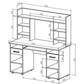 Стол письменный Остин в Талице - talica.mebel24.online | фото 3