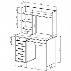 Стол письменный Остин в Талице - talica.mebel24.online | фото 3