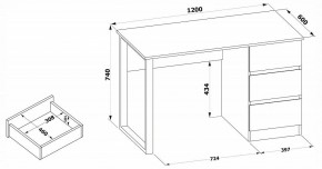 Стол письменный СПм-205 в Талице - talica.mebel24.online | фото 4