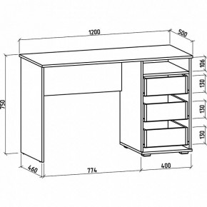 Стол письменный Тунис-3 в Талице - talica.mebel24.online | фото 2