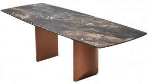 Стол ПУАНТО 200 TITANIUM LAWA NERO, керамика / МЕДЬ каркас М-City в Талице - talica.mebel24.online | фото 13