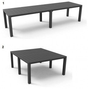Стол раскладной Джули (Julie Double table 2 configurations) Графит в Талице - talica.mebel24.online | фото 1