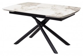 Стол RIVOLI 140 GLOSS LUXURY PANDORA SOLID CERAMIC / BLACK, ®DISAUR в Талице - talica.mebel24.online | фото 1