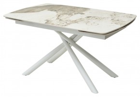 Стол RIVOLI 140 GLOSS LUXURY PANDORA SOLID CERAMIC / WHITE, ®DISAUR в Талице - talica.mebel24.online | фото 1