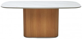 Стол TAMPA 180 цвет БЕЛЫЙ МРАМОР M326, керамика / Каркас OAK, ®DISAUR в Талице - talica.mebel24.online | фото 9