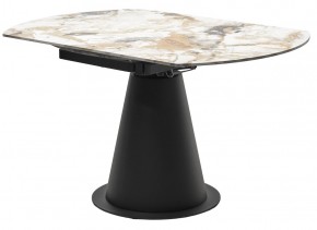 Стол TERAMO 135 GLOSS GRAND JADE SOLID CERAMIC, керамика, поворотн.механизм / Черный каркас, ®DISAUR в Талице - talica.mebel24.online | фото 10