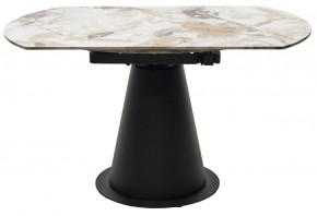 Стол TERAMO 135 GLOSS GRAND JADE SOLID CERAMIC, керамика, поворотн.механизм / Черный каркас, ®DISAUR в Талице - talica.mebel24.online | фото 16