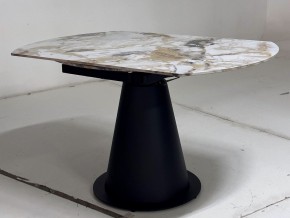 Стол TERAMO 135 GLOSS GRAND JADE SOLID CERAMIC, керамика, поворотн.механизм / Черный каркас, ®DISAUR в Талице - talica.mebel24.online | фото 9