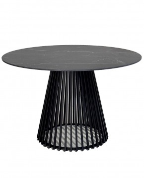 Стол TERNI 120 MATT BLACK MARBLE SOLID CERAMIC Черный мрамор матовый, керамика /Черн.каркас, ®DISAUR в Талице - talica.mebel24.online | фото 3