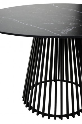 Стол TERNI 120 MATT BLACK MARBLE SOLID CERAMIC Черный мрамор матовый, керамика /Черн.каркас, ®DISAUR в Талице - talica.mebel24.online | фото 5