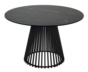 Стол TERNI 120 MATT BLACK MARBLE SOLID CERAMIC Черный мрамор матовый, керамика /Черн.каркас, ®DISAUR в Талице - talica.mebel24.online | фото 8