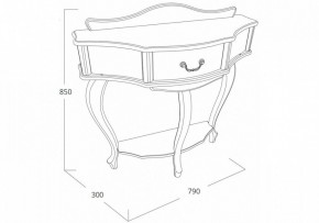 Стол туалетный Джульетта в Талице - talica.mebel24.online | фото 2