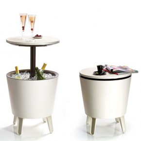 Столик-холодильник COOL BAR крем-шоколад в Талице - talica.mebel24.online | фото 1