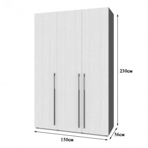 СТОУН С32 Шкаф 3-х створчатый (золотой дуб/графит) в Талице - talica.mebel24.online | фото 2