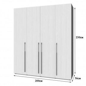 СТОУН С41 Шкаф 4-х створчатый (дуб золотой/графит) в Талице - talica.mebel24.online | фото 2