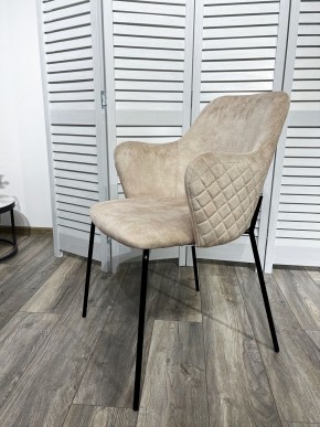 Стул AMARETTO VBP206 античный светло-бежевый, велюр без пальчикового эффекта /черный каркас, М-City в Талице - talica.mebel24.online | фото 7