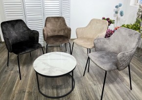 Стул AMARETTO VBP208 античный серо-бежевый/ черный каркас, М-City в Талице - talica.mebel24.online | фото 2