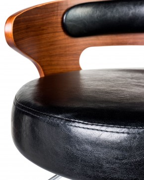 Стул барный DOBRIN FRED BLACK, коричневое дерево, чёрный в Талице - talica.mebel24.online | фото 6