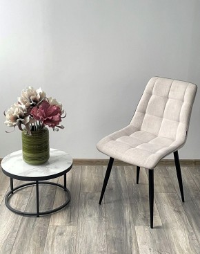 Стул CHIC HE622-01/ HE622-05 топленое молоко, ткань/ черный каркас М-City в Талице - talica.mebel24.online | фото 3