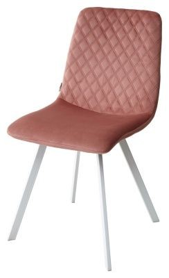 Стул DAIQUIRI BLUVEL-52 PINK / белый каркас, велюр М-City в Талице - talica.mebel24.online | фото 1