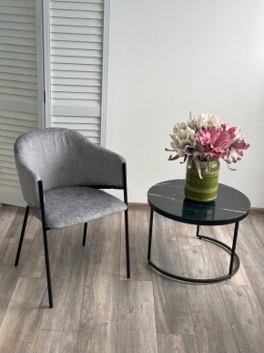 Стул ДИЛЛ, цвет RAIN 17 серый, велюр / черный каркас М-City в Талице - talica.mebel24.online | фото 4