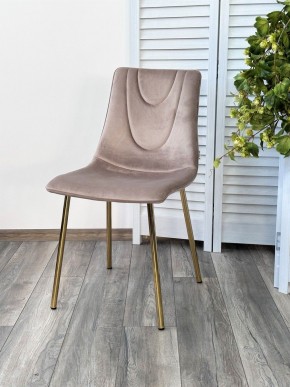 Стул ELLI BLUVEL-40 Бежевый, велюр / золотой каркас М-City в Талице - talica.mebel24.online | фото 4