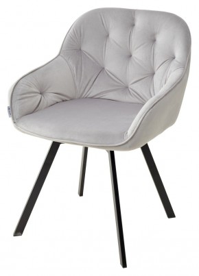 Стул GALE 360 град. поворот. BLUVEL-03 LIGHT GREY, велюр/ черный каркас, М-City в Талице - talica.mebel24.online | фото 1