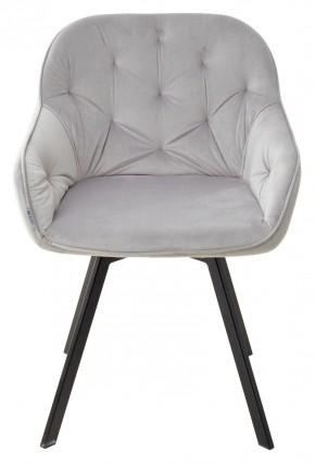 Стул GALE 360 град. поворот. BLUVEL-03 LIGHT GREY, велюр/ черный каркас, М-City в Талице - talica.mebel24.online | фото 3