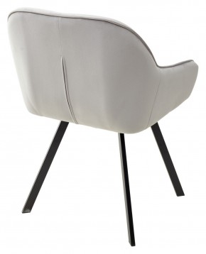 Стул GALE 360 град. поворот. BLUVEL-03 LIGHT GREY, велюр/ черный каркас, М-City в Талице - talica.mebel24.online | фото 4