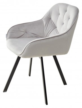 Стул GALE 360 град. поворот. BLUVEL-03 LIGHT GREY, велюр/ черный каркас, М-City в Талице - talica.mebel24.online | фото 5