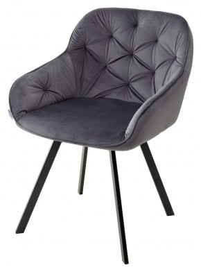 Стул GALE 360 град. поворот. BLUVEL-14 GREY, велюр/ черный каркас, М-City в Талице - talica.mebel24.online | фото 4