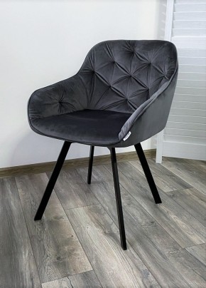 Стул GALE 360 град. поворот. BLUVEL-14 GREY, велюр/ черный каркас, М-City в Талице - talica.mebel24.online | фото 6