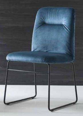 Стул GRETA CB/1904 MET.P15 MATT BLACK/ VENICE S0J OCEAN BLUE в Талице - talica.mebel24.online | фото