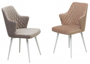 Стул HERMAN 360 град. БЕЖЕВЫЙ #5, велюр / белый каркас М-City в Талице - talica.mebel24.online | фото 6