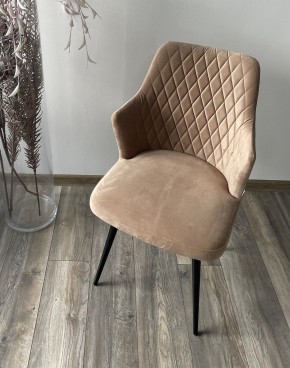 Стул HERMAN 360 град. БЕЖЕВЫЙ #5, велюр / черный каркас М-City в Талице - talica.mebel24.online | фото 2
