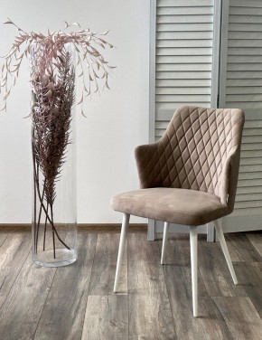Стул HERMAN 360 град. ЛАТТЕ #25, велюр / белый каркас М-City в Талице - talica.mebel24.online | фото 2