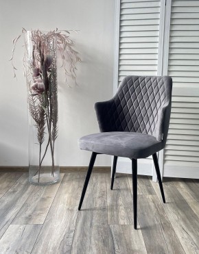 Стул HERMAN 360 град. СЕРЫЙ #27, велюр / черный каркас М-City в Талице - talica.mebel24.online | фото 3