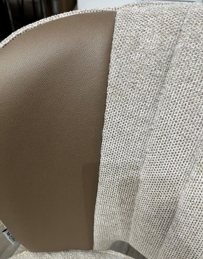 Стул HERMES WZ2042-02 светло-бежевый фактурный велюр/ HK017-31 серо-коричневый PU, М-City в Талице - talica.mebel24.online | фото 2