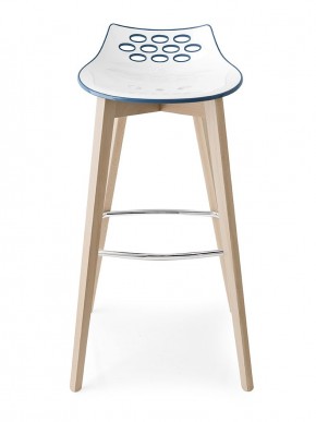 Стул JAM W CB/1487, ash.P19W OAK NATURAL/ P799-P852 WHITE/ TRANSPARENT RED в Талице - talica.mebel24.online | фото