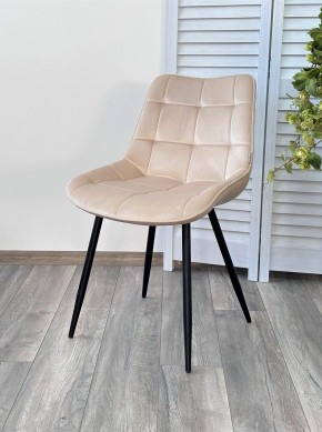 Стул MIAMI G062-03 светлый беж, велюр / черный каркас М-City в Талице - talica.mebel24.online | фото 4