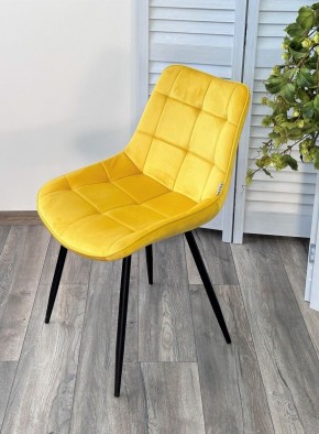 Стул MIAMI G062-20 желтый, велюр / черный каркас М-City в Талице - talica.mebel24.online | фото 4