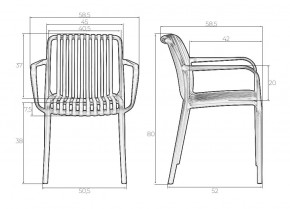 Стул обеденный DOBRIN WALTER ARM, черный (B-03) в Талице - talica.mebel24.online | фото 7