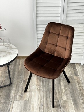 Стул ONION G062-10 шоколадный, велюр/ черный каркас М-City в Талице - talica.mebel24.online | фото 2
