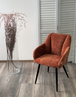 Стул REFLET 3018-09 терракотовый, шенилл / черный каркас, ®DISAUR в Талице - talica.mebel24.online | фото 3