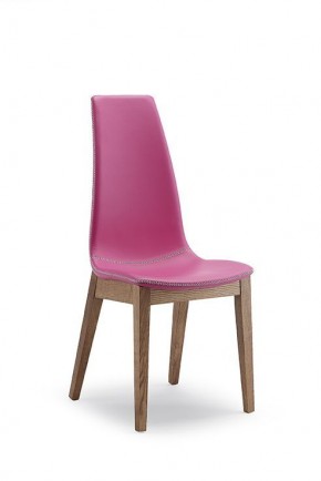 СТУЛ  SELLY, ASH WALNUT 167/ SOFT PIENO FIORE 275 FUSSIA с черн.строчкой в Талице - talica.mebel24.online | фото