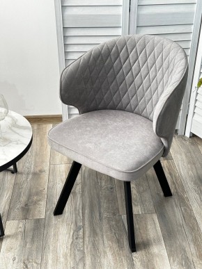 Стул SKAT 360 град. поворот. B22 Серый, велюр / черный каркас, М-City в Талице - talica.mebel24.online | фото 3