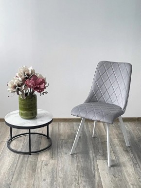 Стул TYCOON BLUVEL-03 LIGHT GREY / белый каркас М-City в Талице - talica.mebel24.online | фото 2